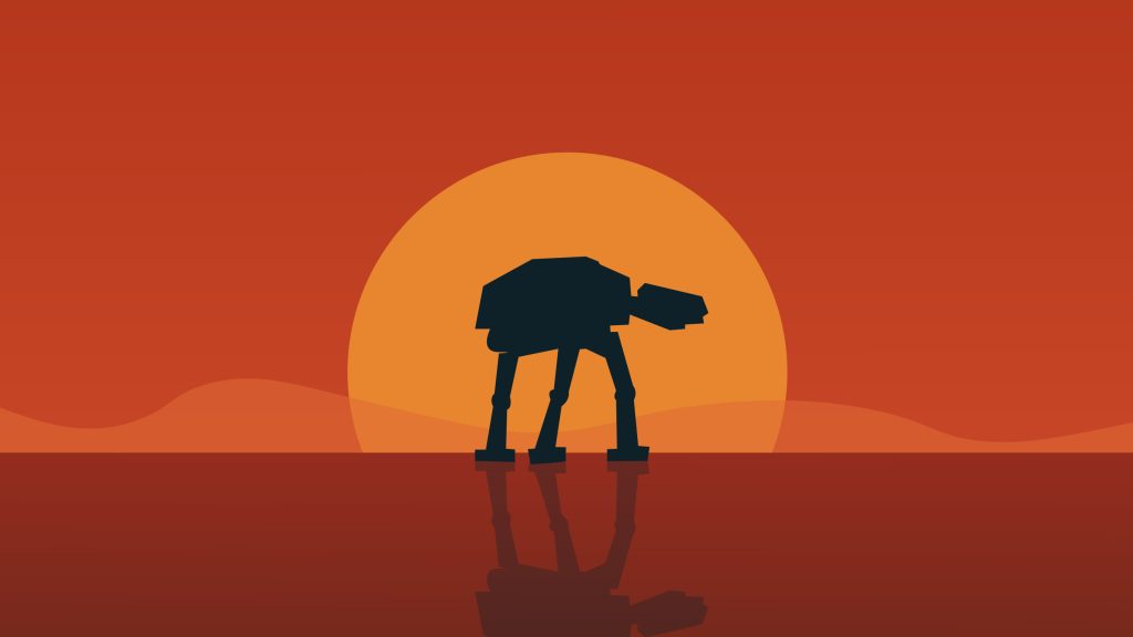 Silueta inspirada en Star Wars al atardecer para una nota sobre los secos de la Lotería de Cundinamarca