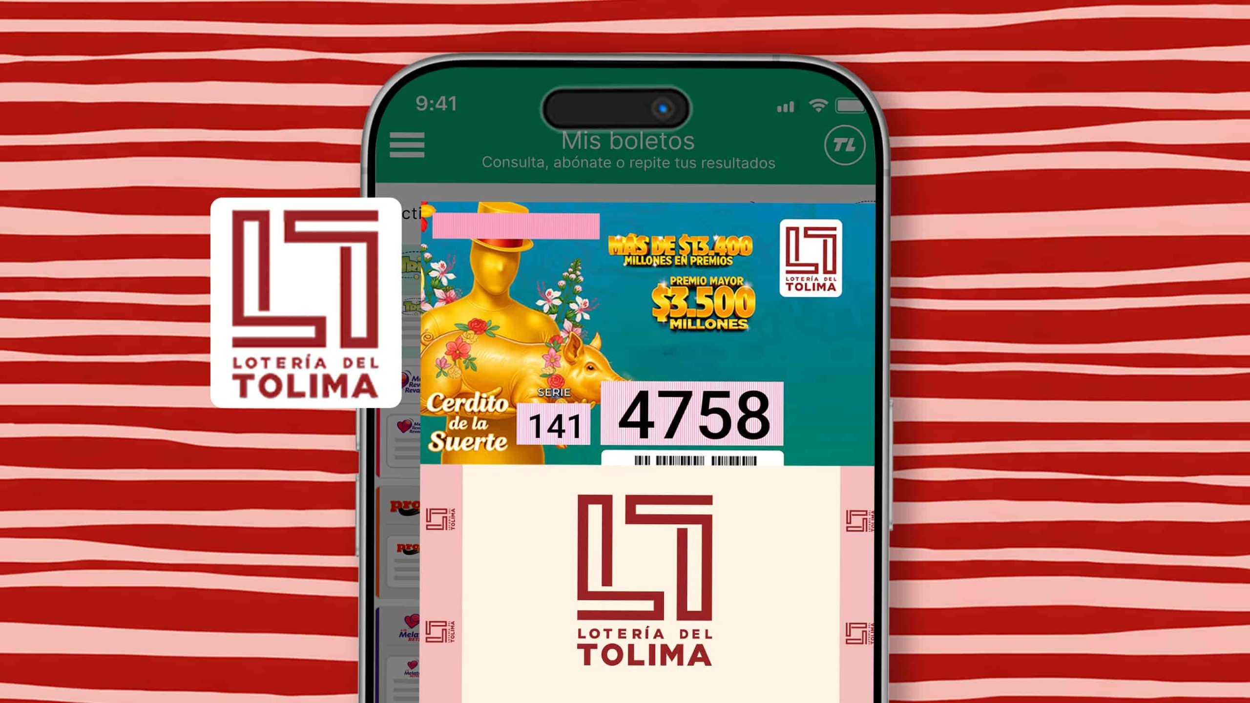 Cómo jugar a la Lotería del Tolima desde la app de TuLotero